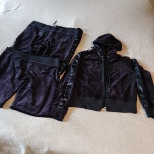 Bebe Dark Velour Lounge Pants